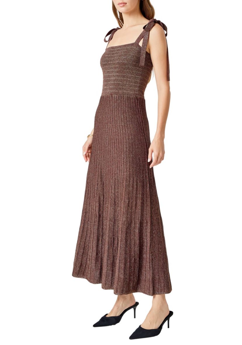LUREX SLEEVELESS MAXI DRESS