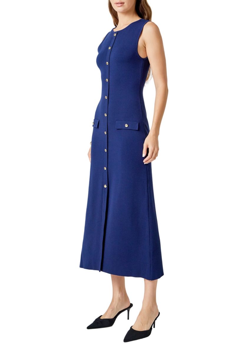 Knit Sleeveless Midi Dress