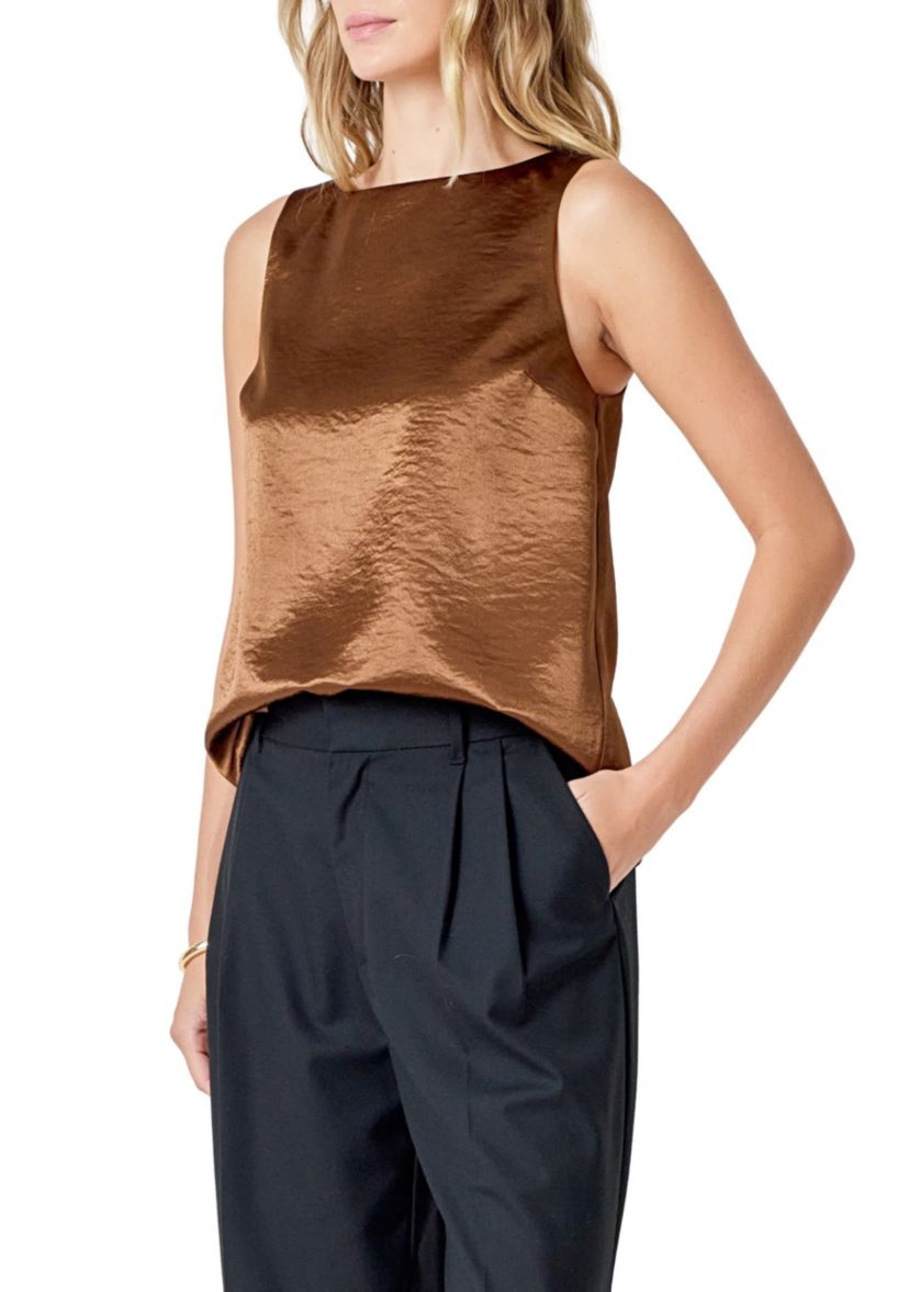 Satin Velvet Square Neck Long Top