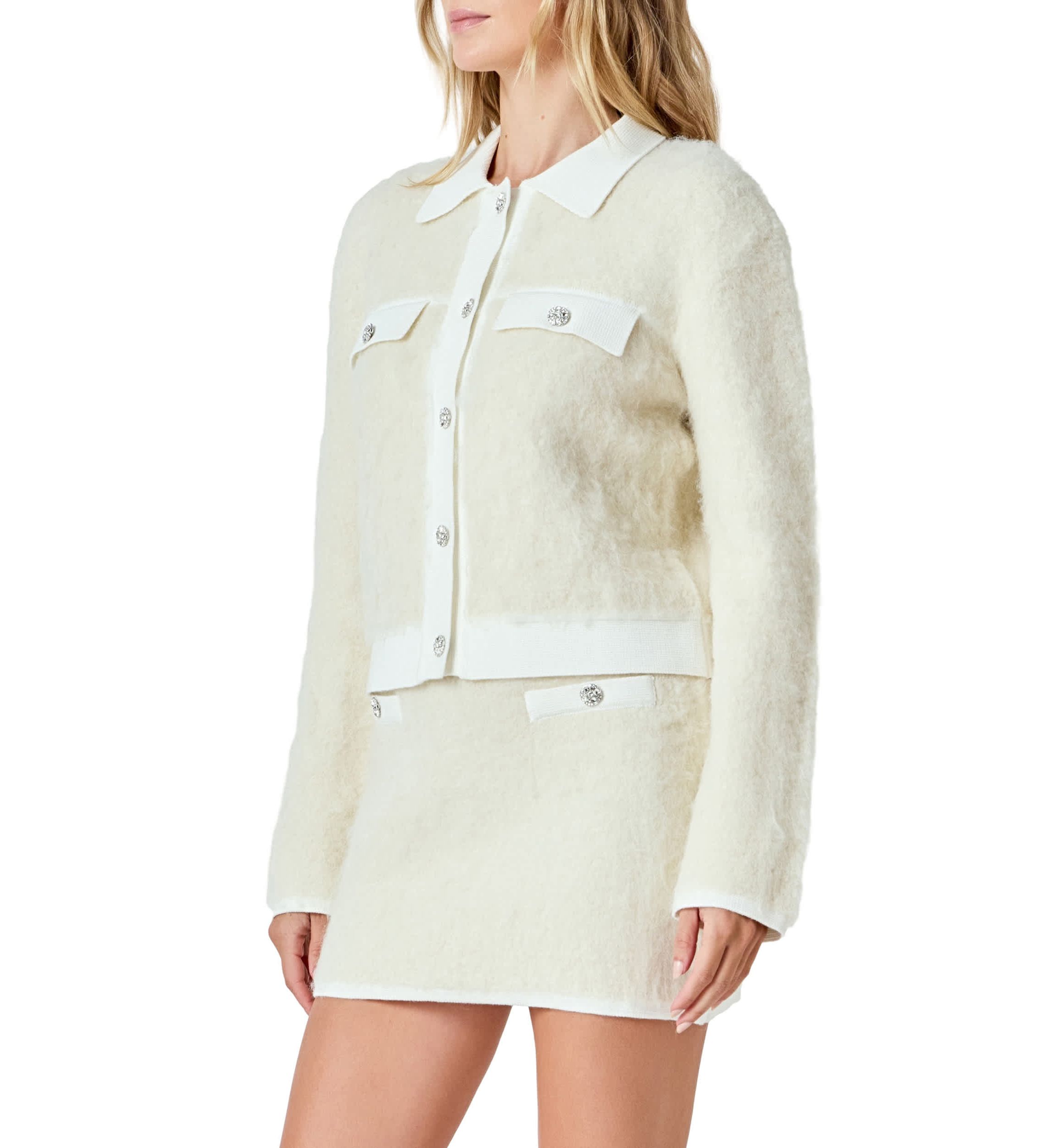 COLLARED BUTTON UP CARDIGAN