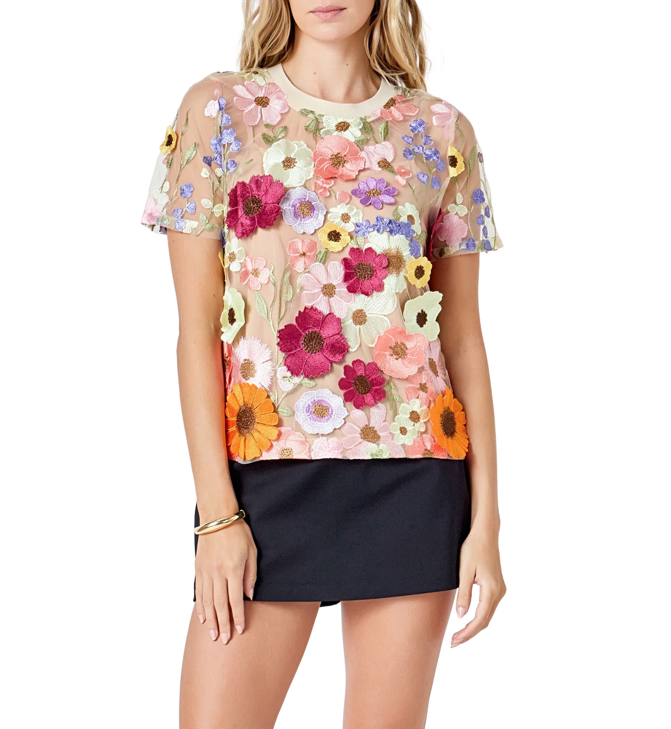 Floral Embroidered Top