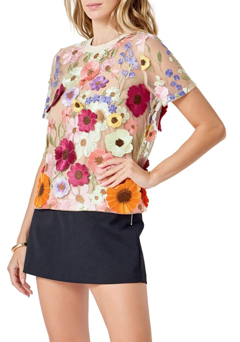 Floral Embroidered Top