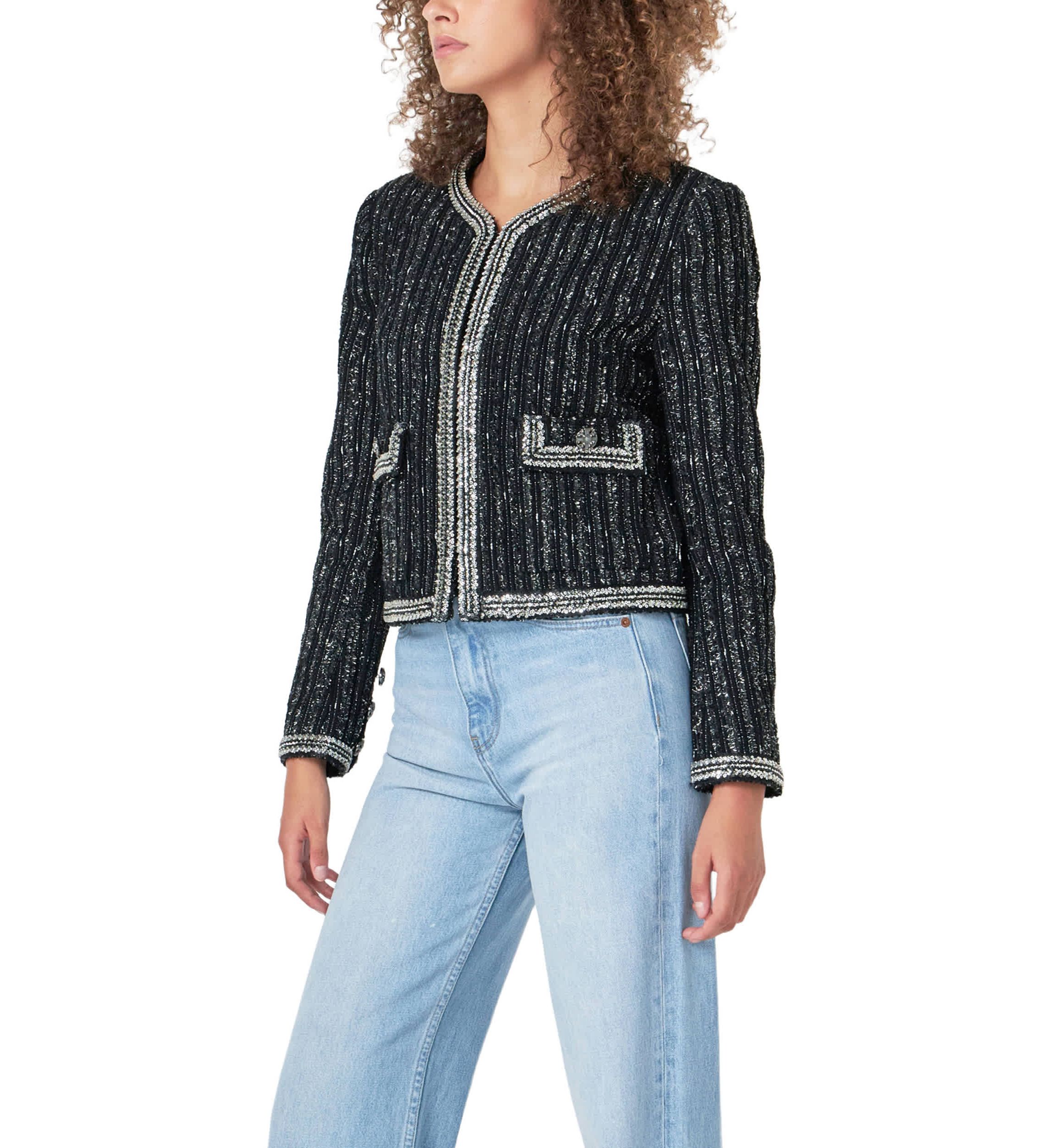 Sequin Tweed Jacket