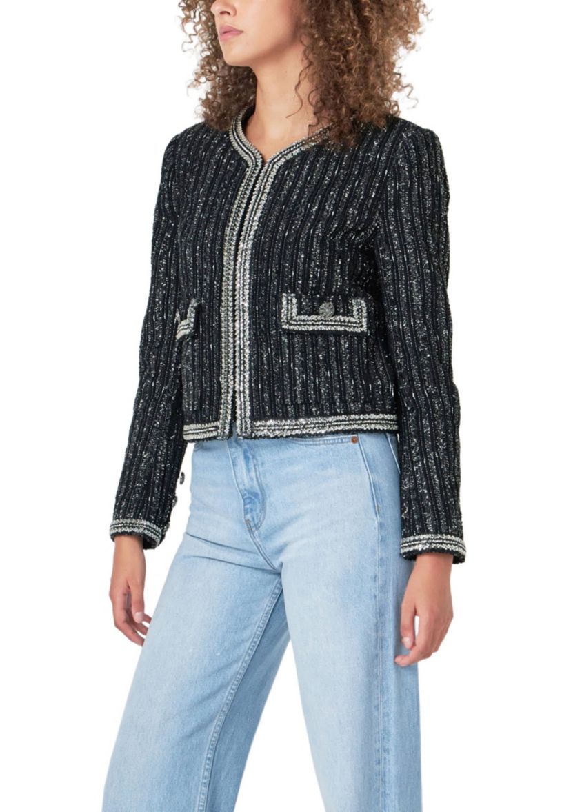 Sequin Tweed Jacket