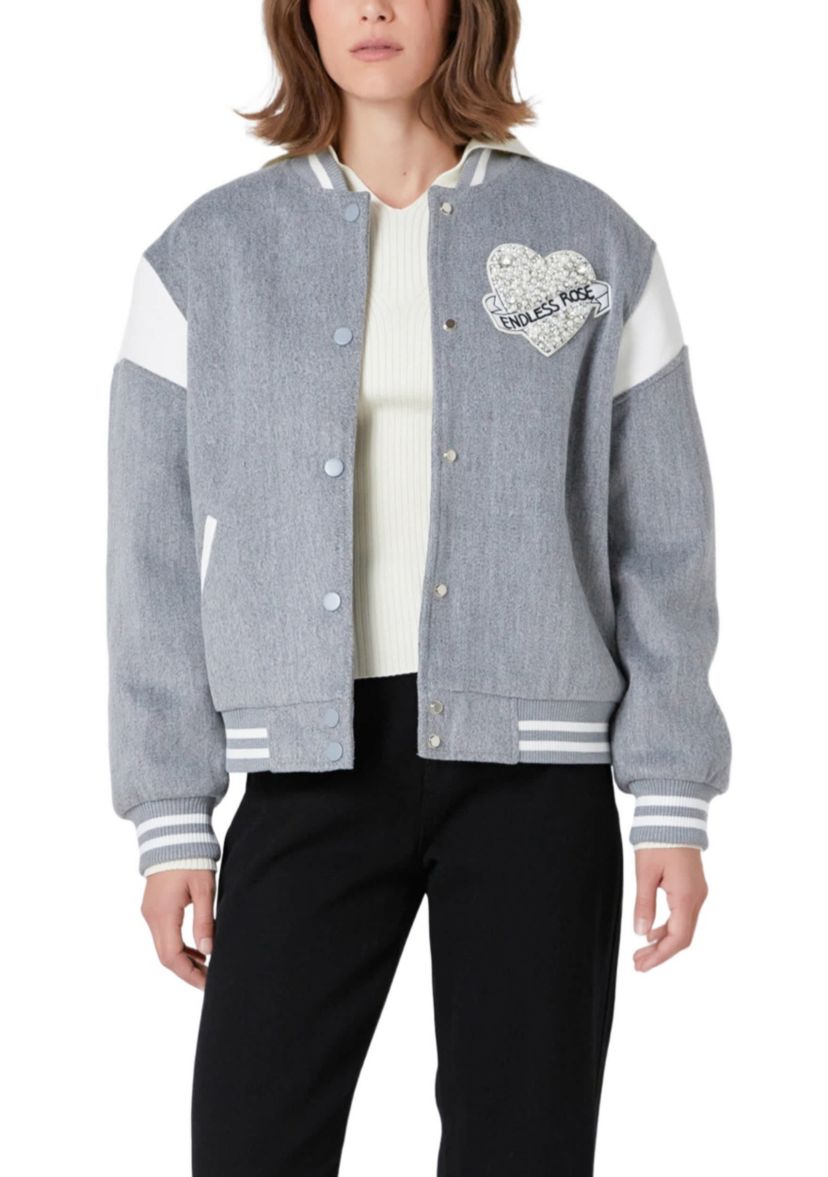 Patch Detail Bomber Jacket