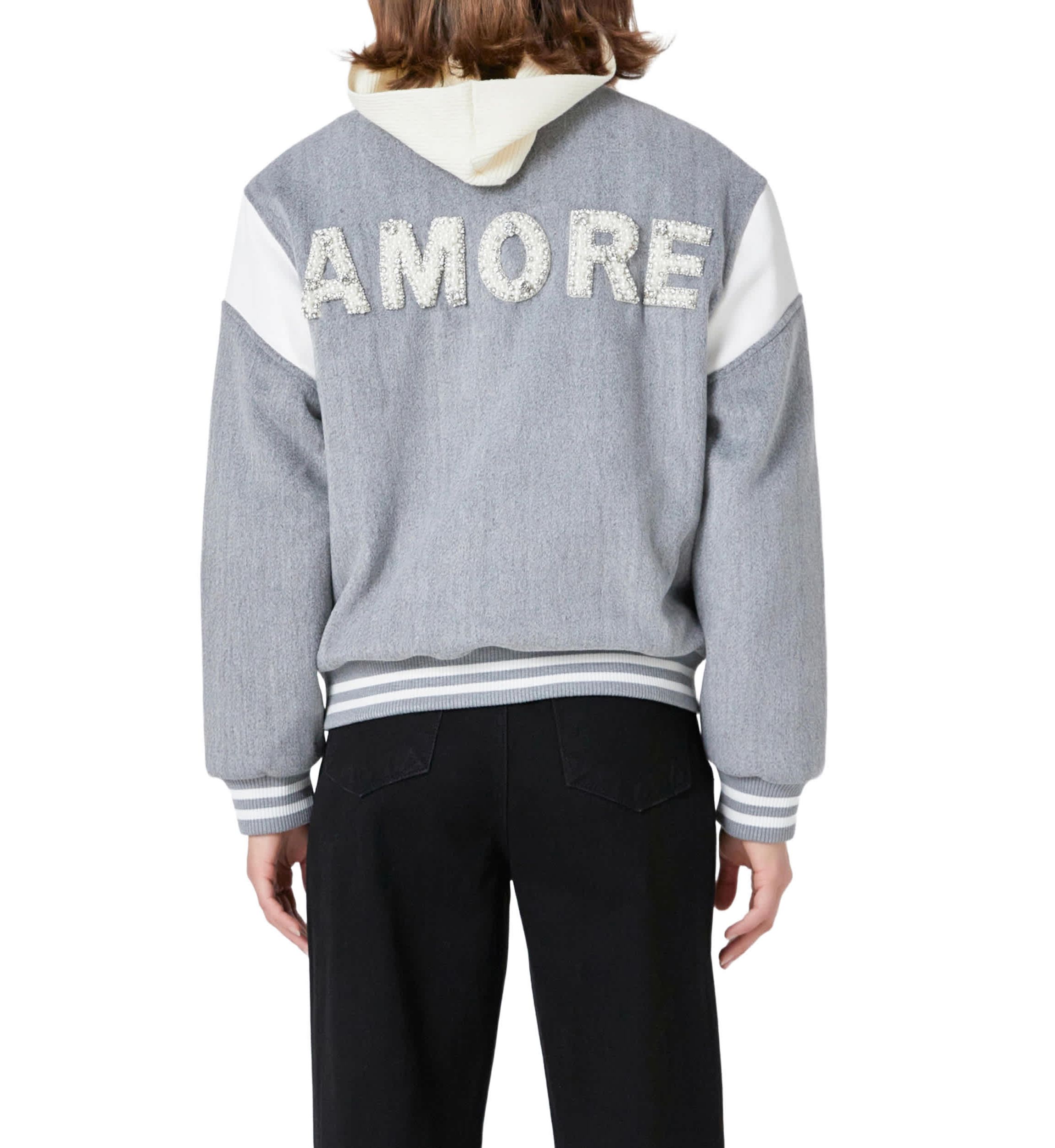 Patch Detail Bomber Jacket