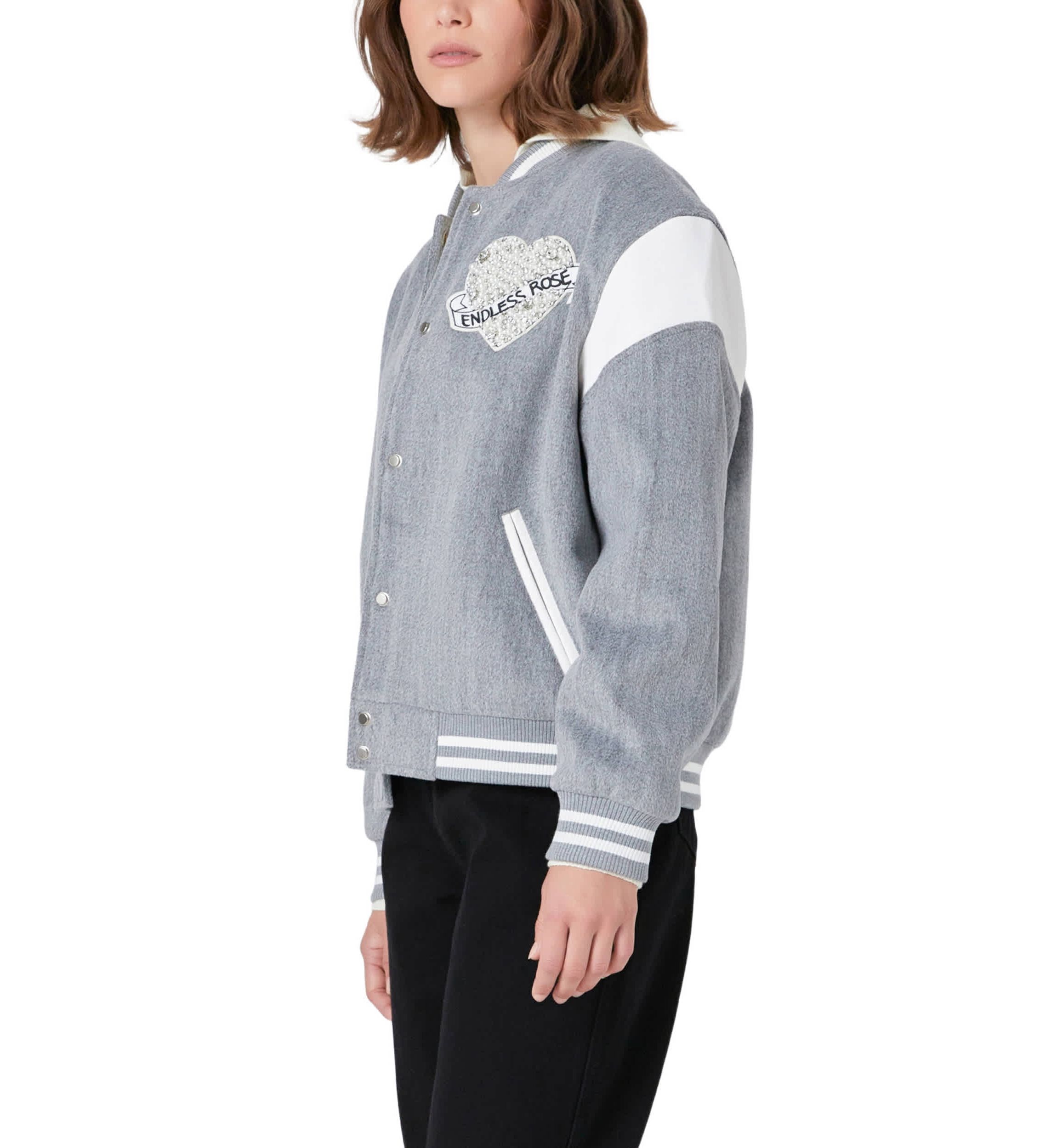 Patch Detail Bomber Jacket