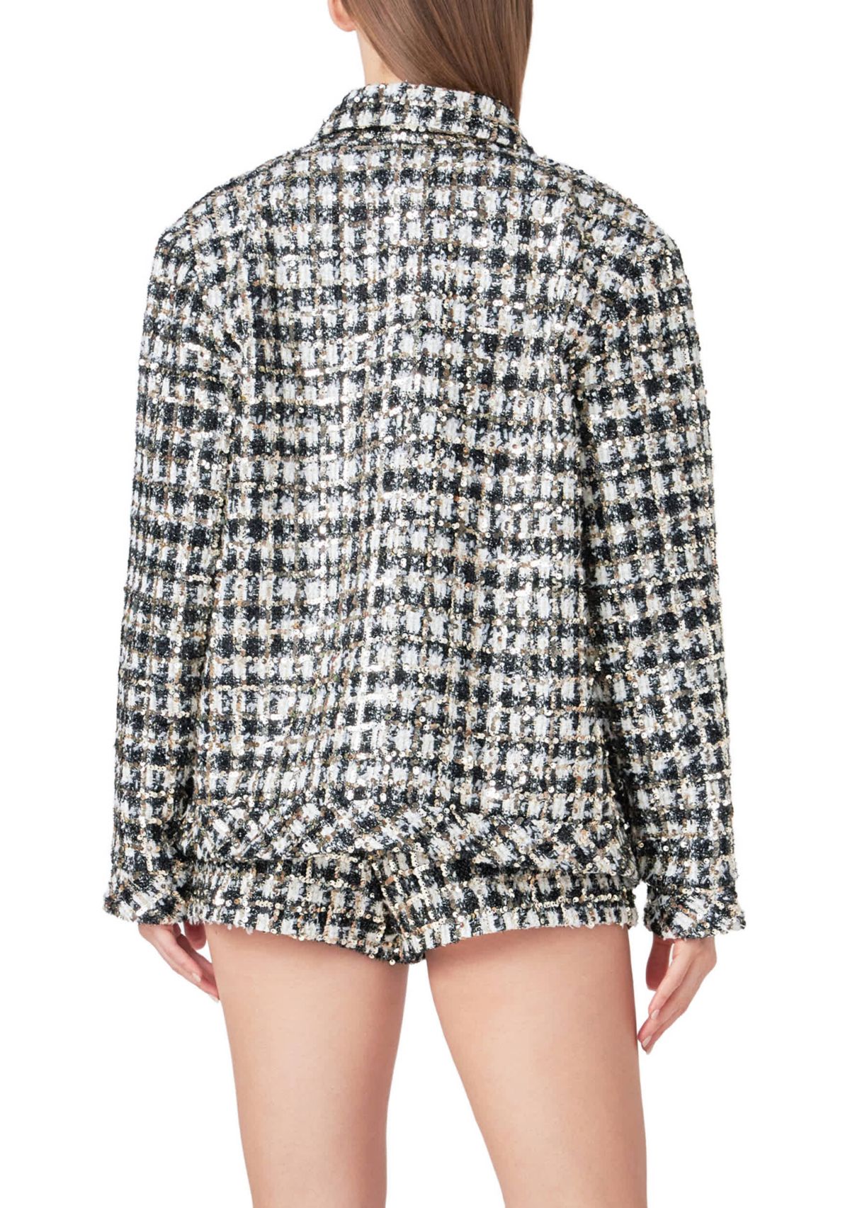 Sequins Check Jacket