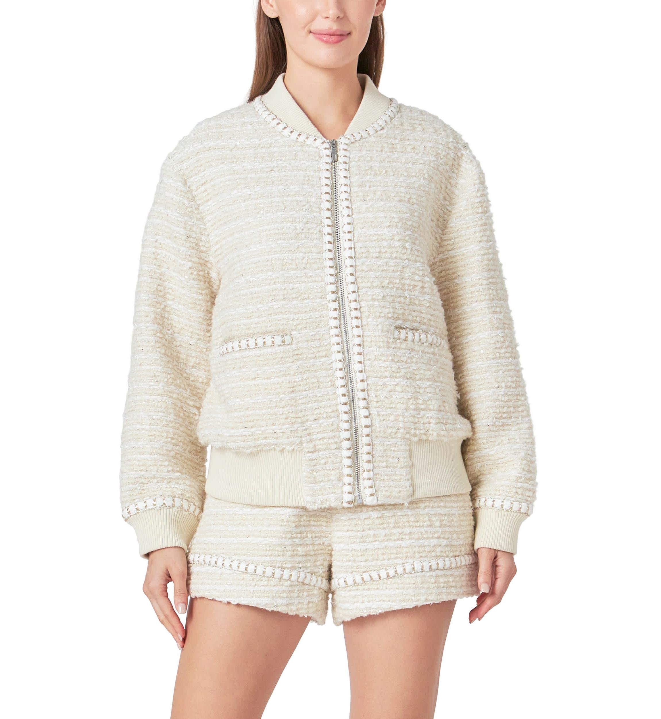 Tweed Bomber Jacket