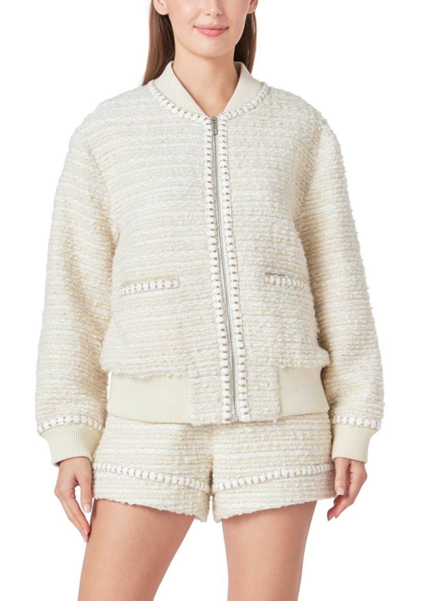 Tweed Bomber Jacket