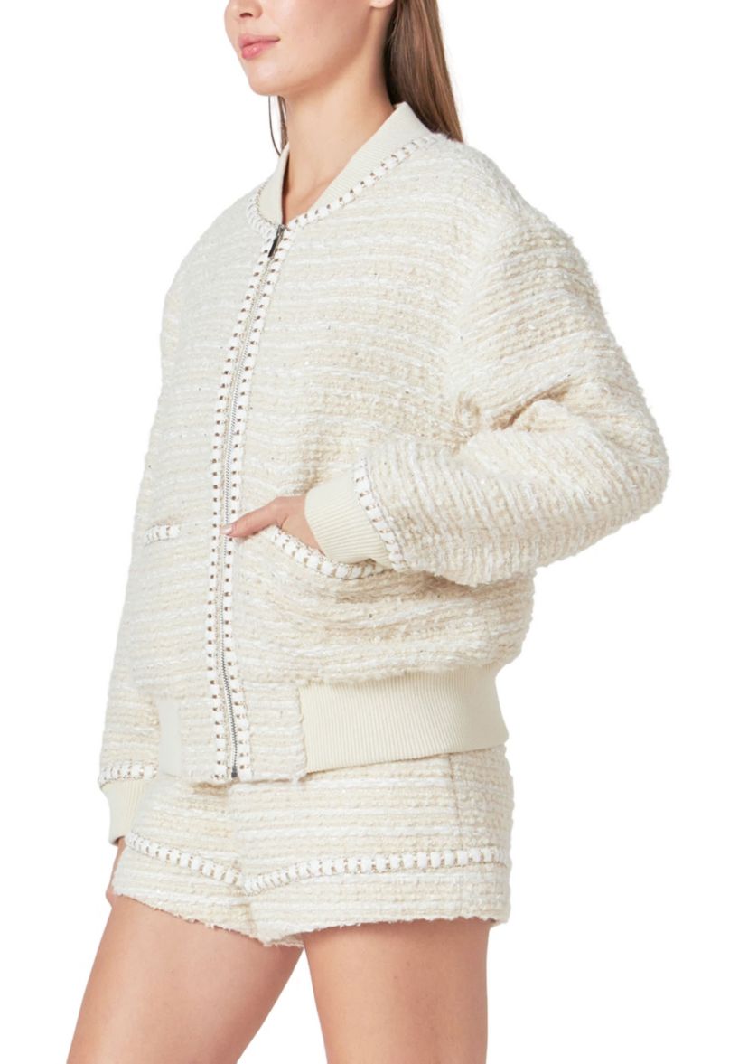 Tweed Bomber Jacket