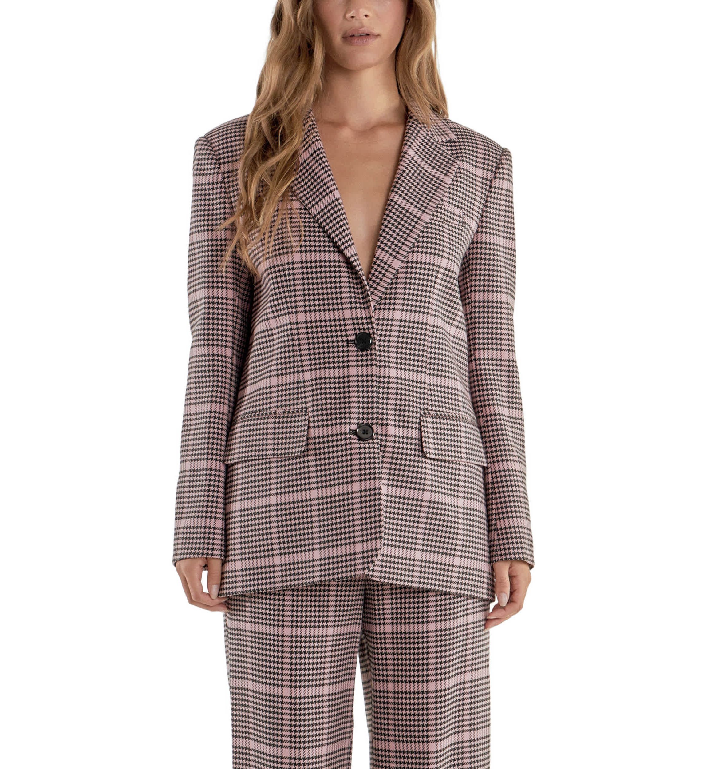 Houndstooth Oversize Blazer