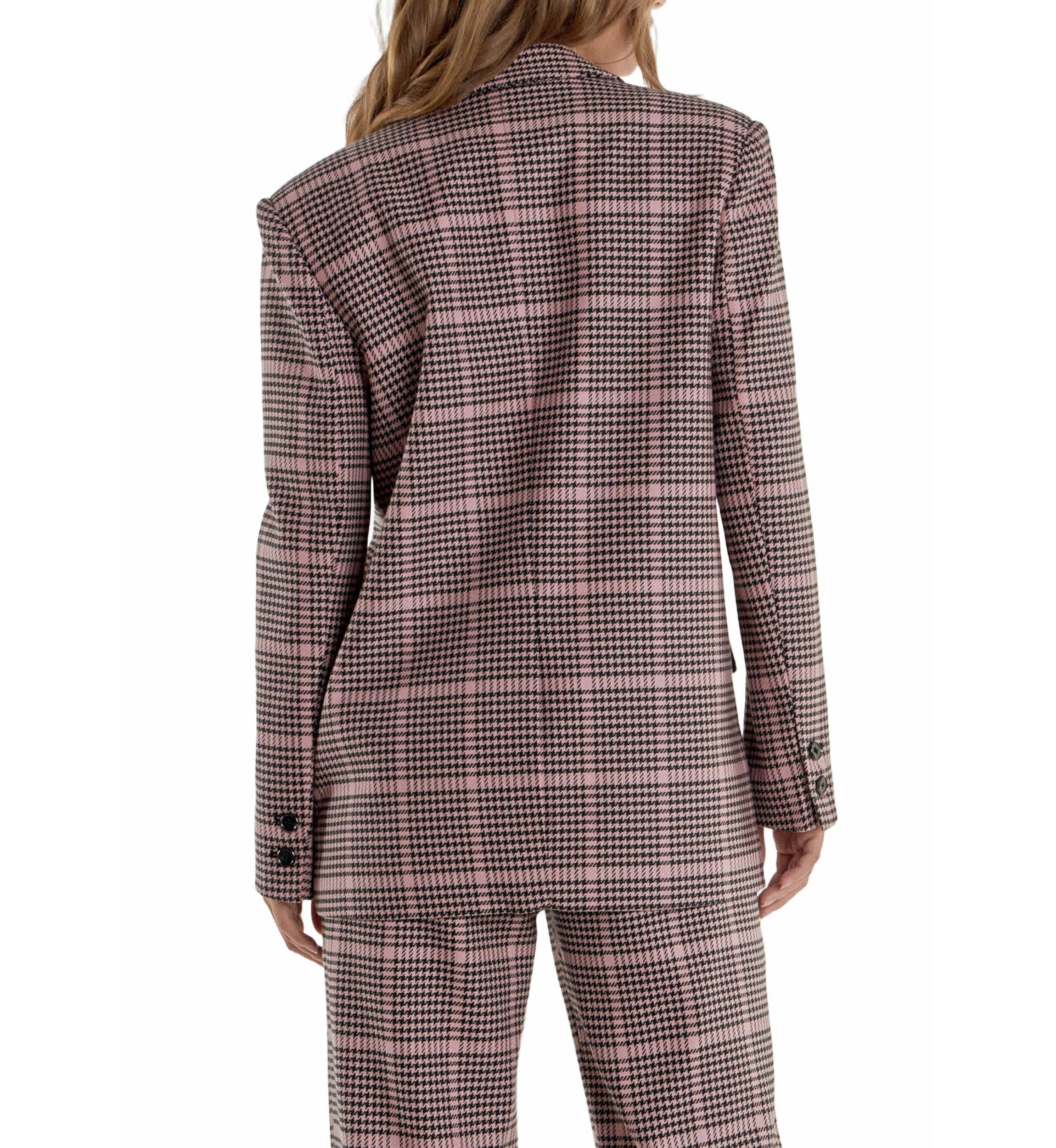 Houndstooth Oversize Blazer