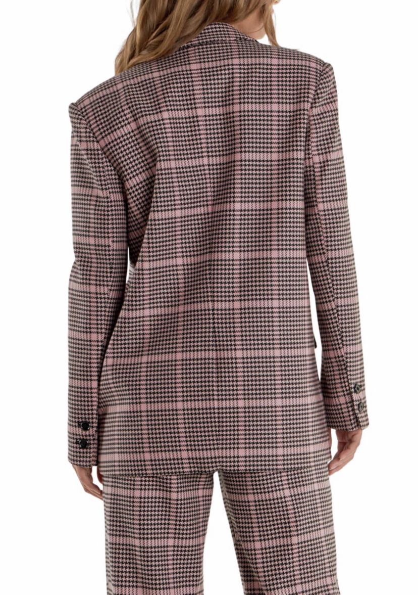 Houndstooth Oversize Blazer