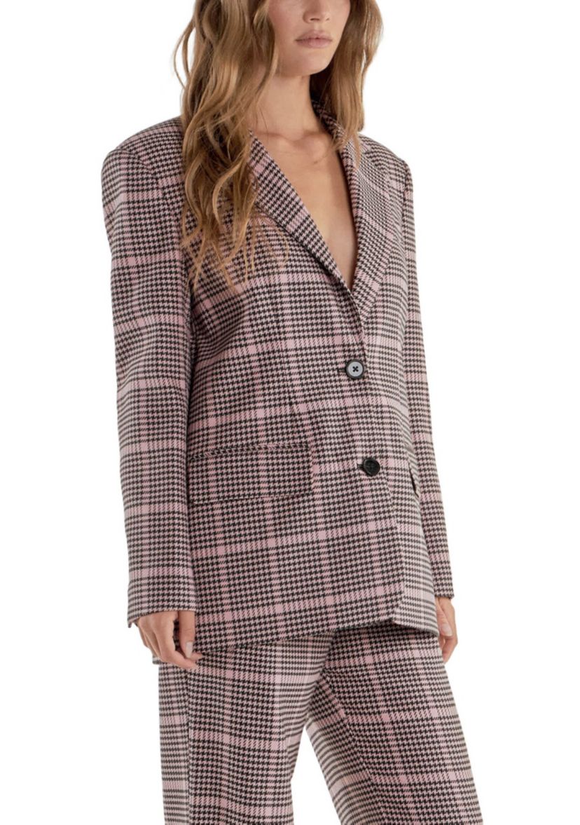 Houndstooth Oversize Blazer