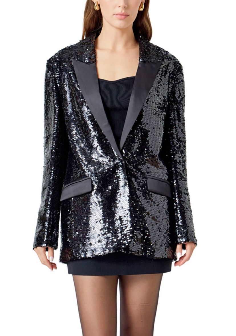 Sequin Oversized Jacket