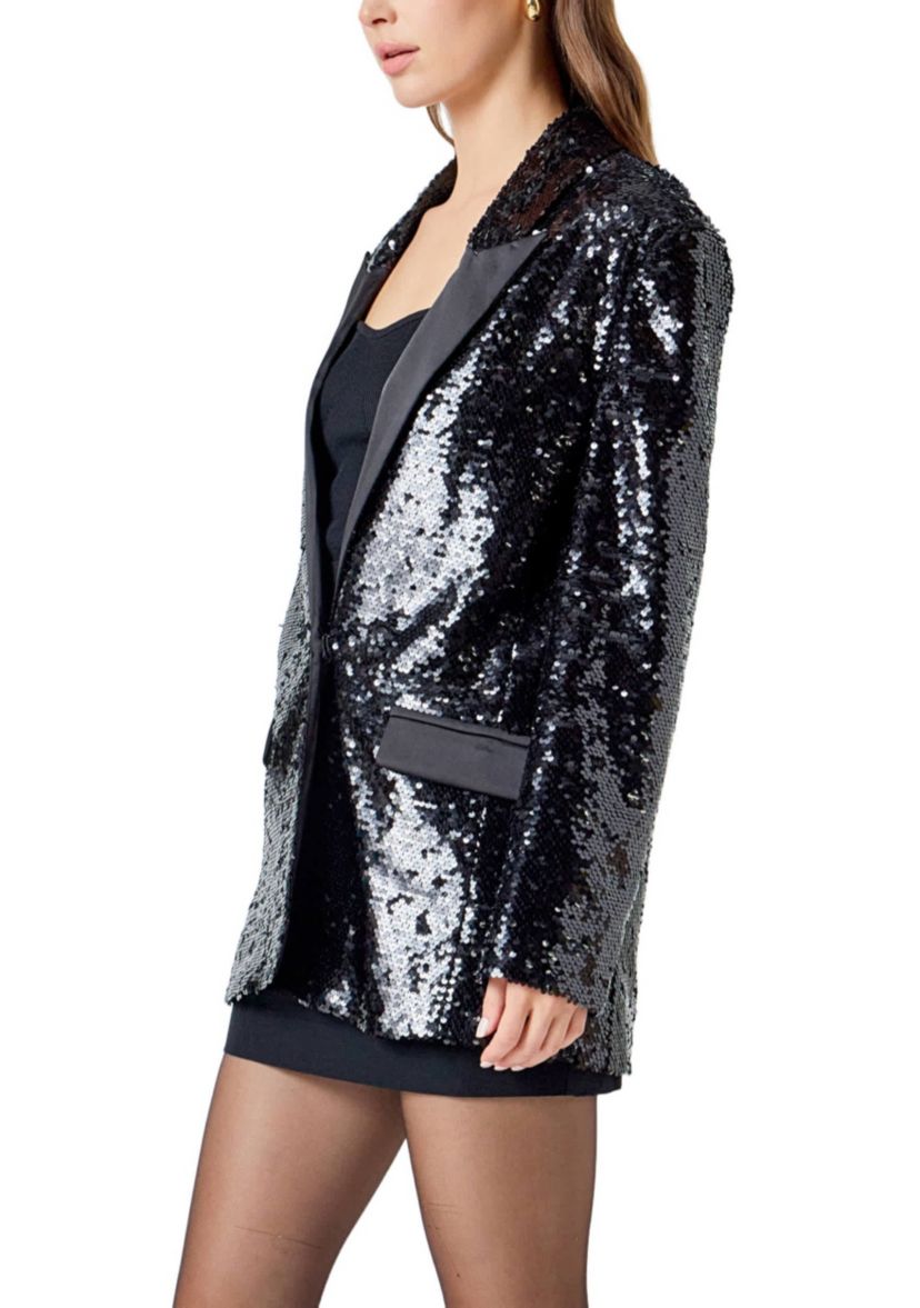 Sequin Oversized Jacket