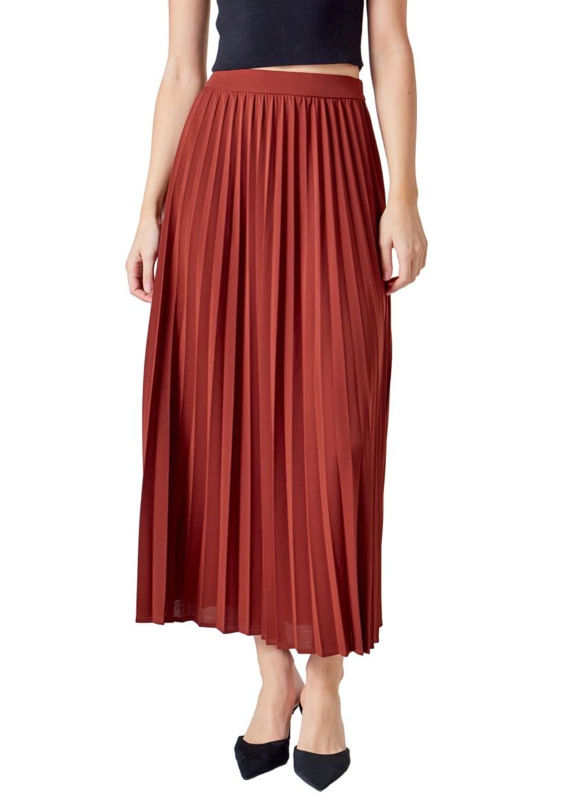 Pleated Maxi Skirt