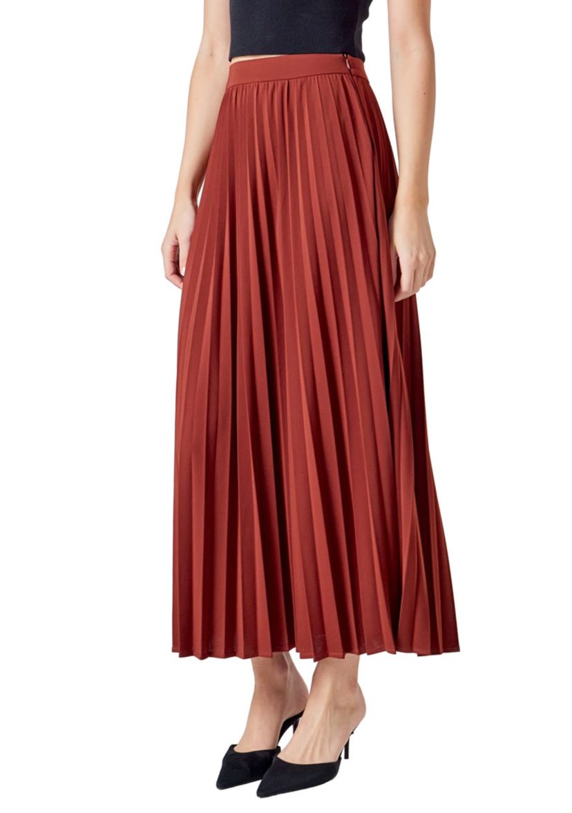 Pleated Maxi Skirt