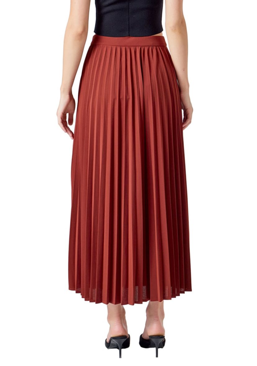 Pleated Maxi Skirt
