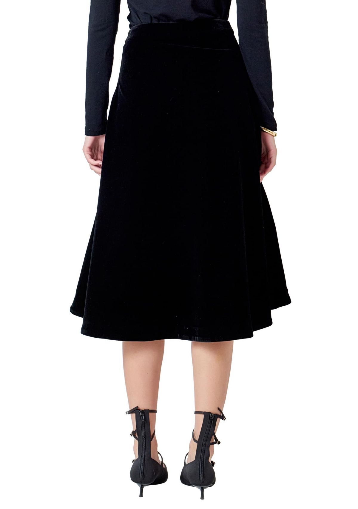 Velvet Circle Midi Skirt