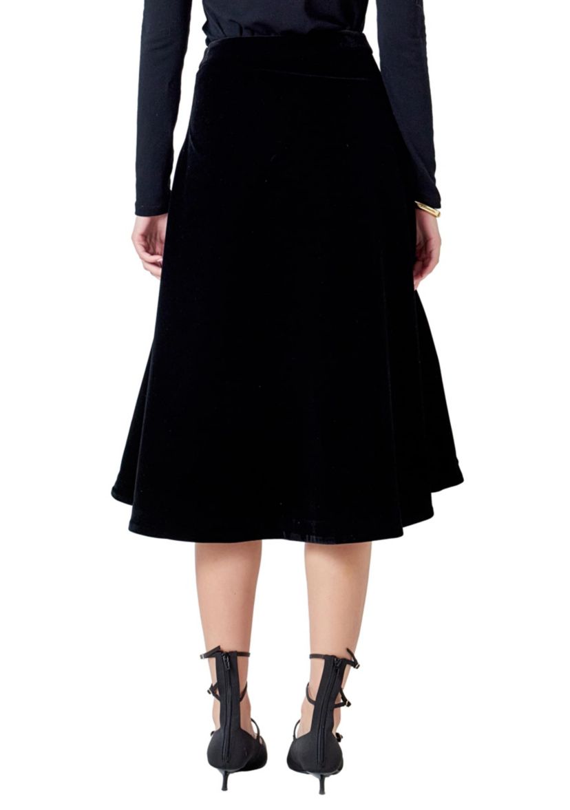 Velvet Circle Midi Skirt