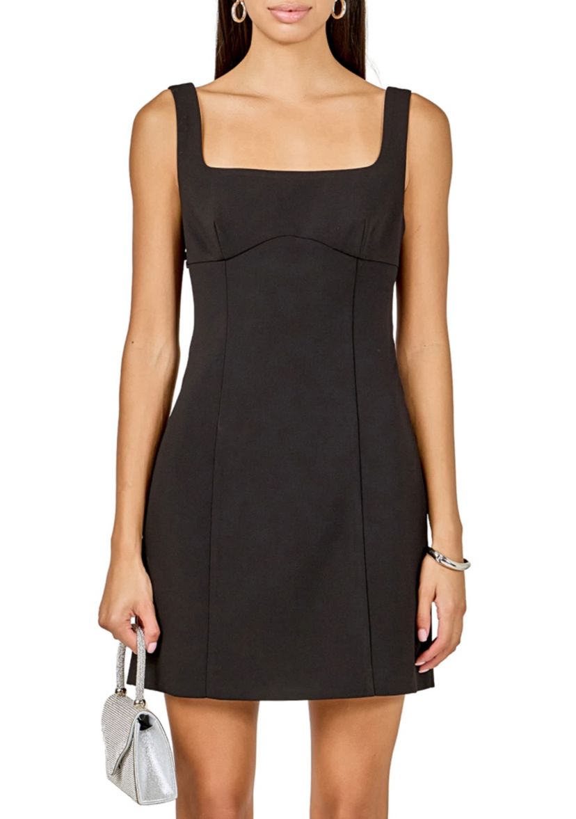 endless rose bow mini dress Endless Rose Flutter-Sleeve V-Neck Bow A-Line Mini Dress