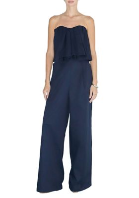 Endless Rose Women's Strapless Pintuck Detail Jumpsuit
