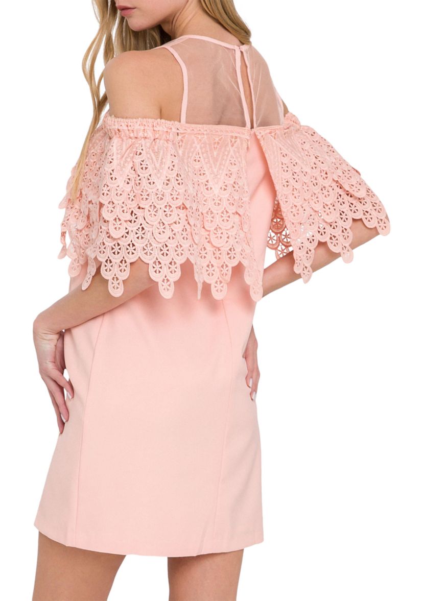 Lace Trim Mini Dress