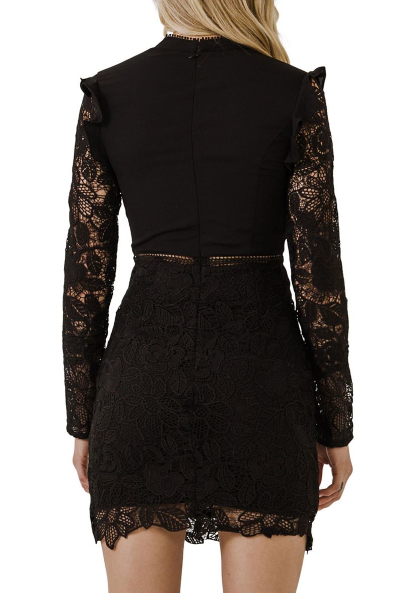 Eyelet Mini Dress