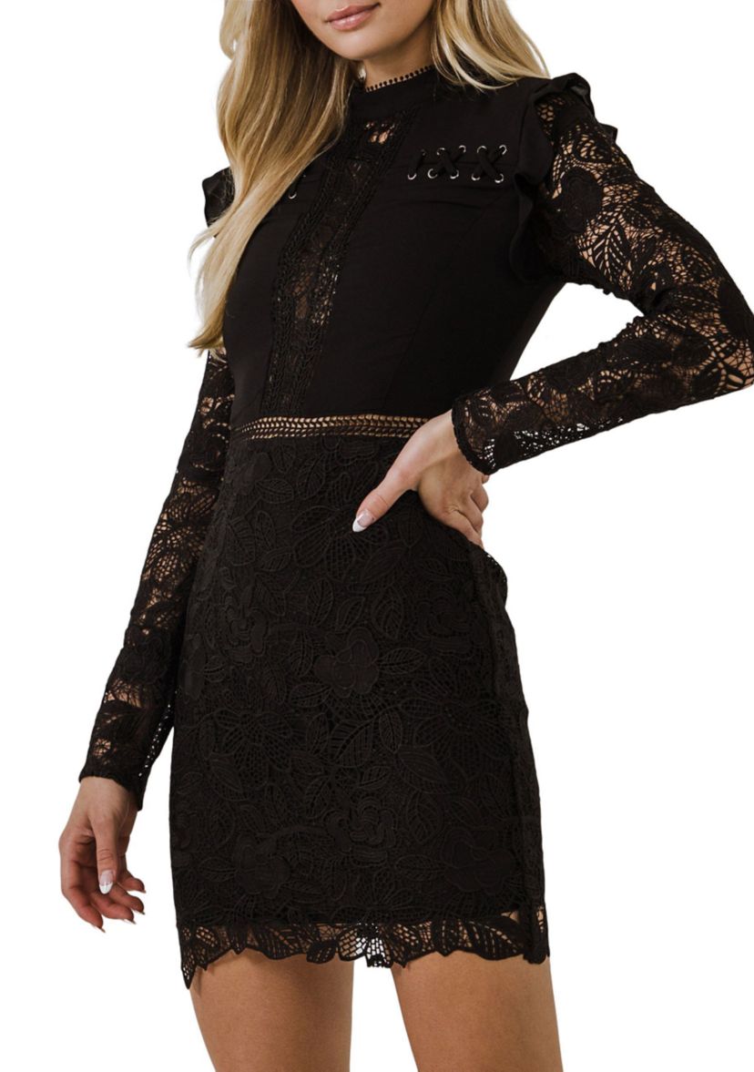Eyelet Mini Dress