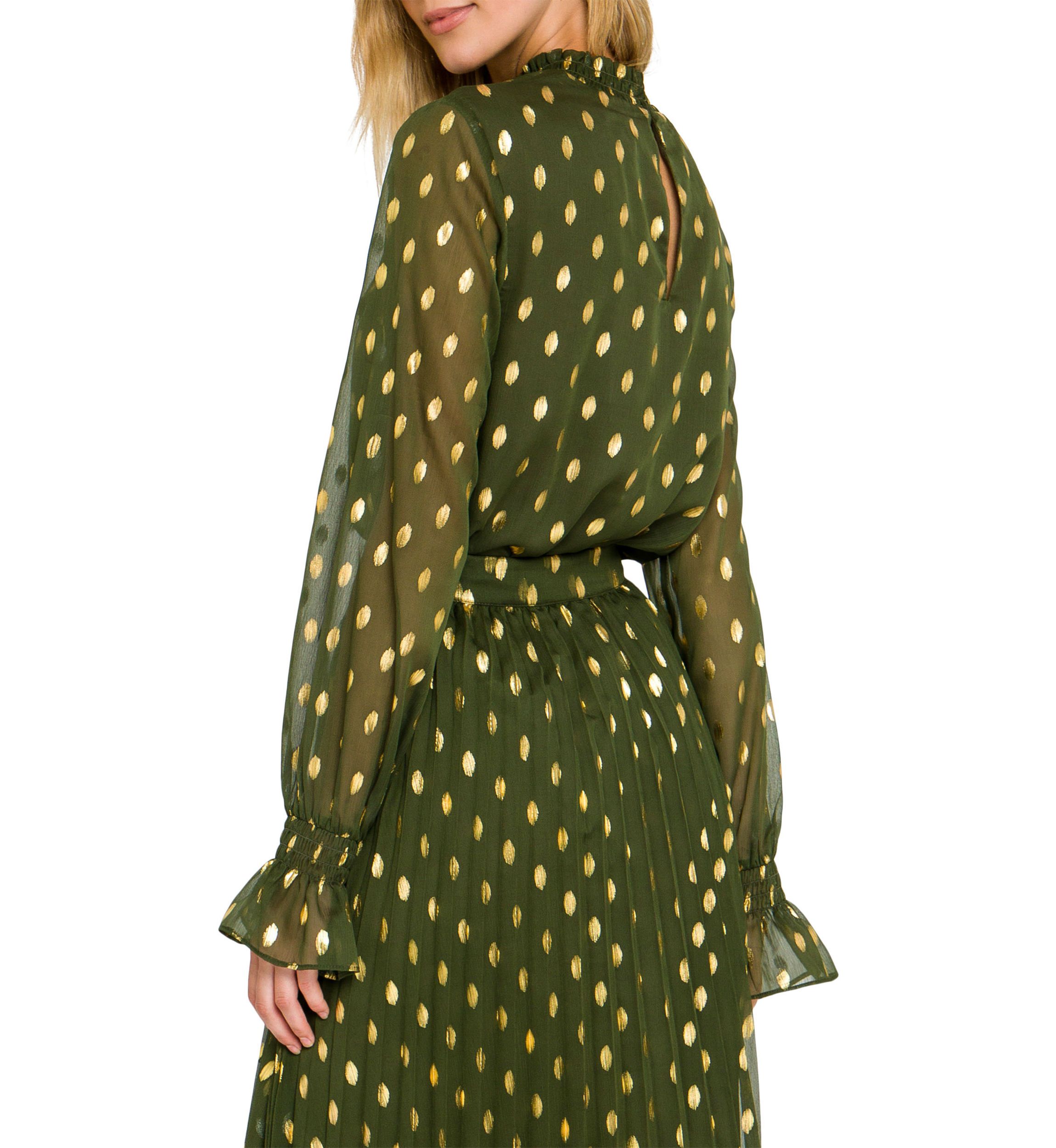 Womens Polka Dot Chiffon Blouse