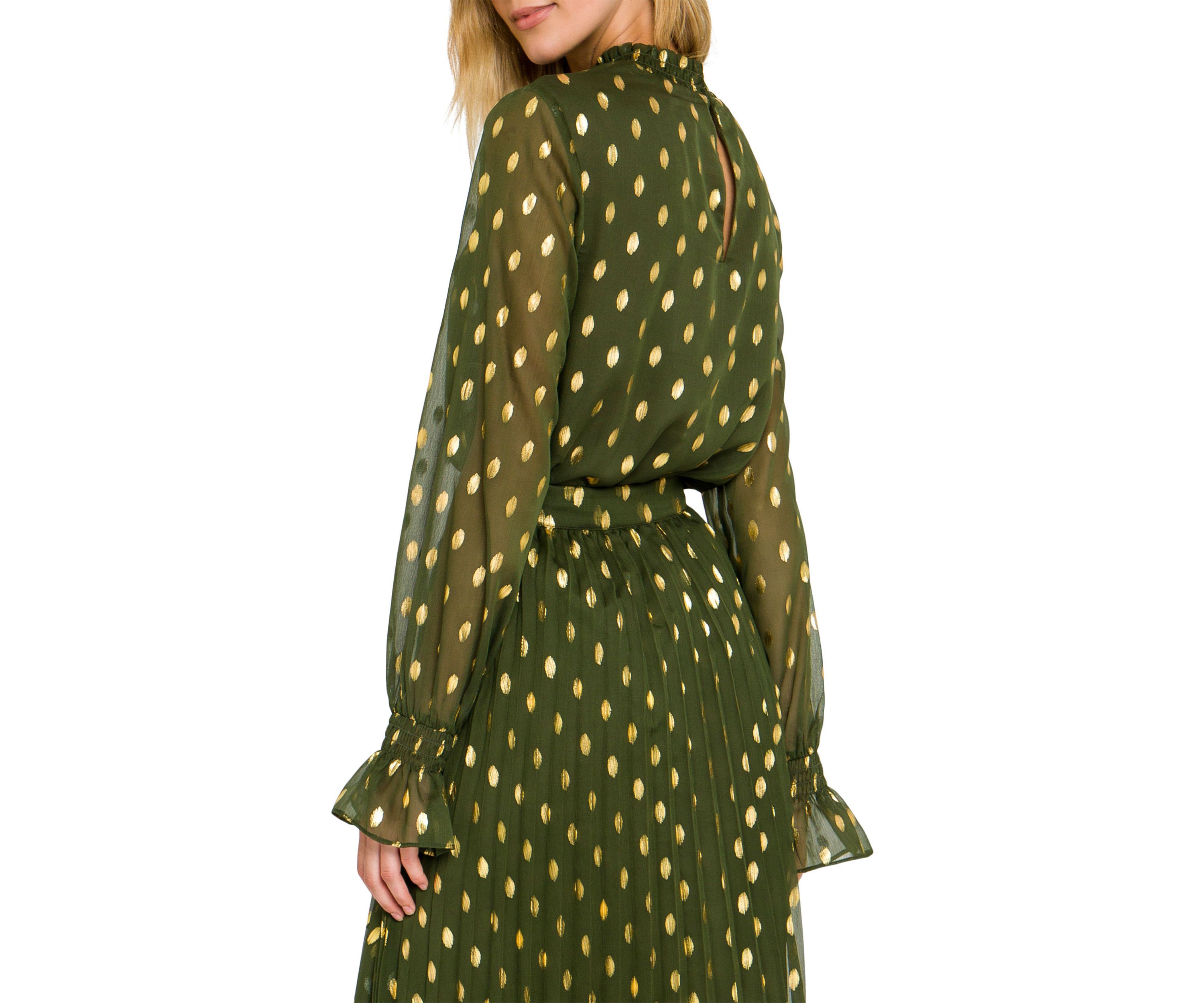Womens Polka Dot Chiffon Blouse