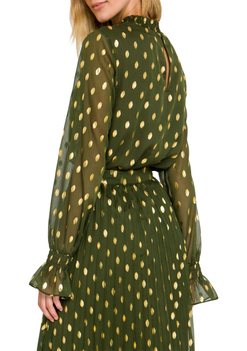 Womens Polka Dot Chiffon Blouse