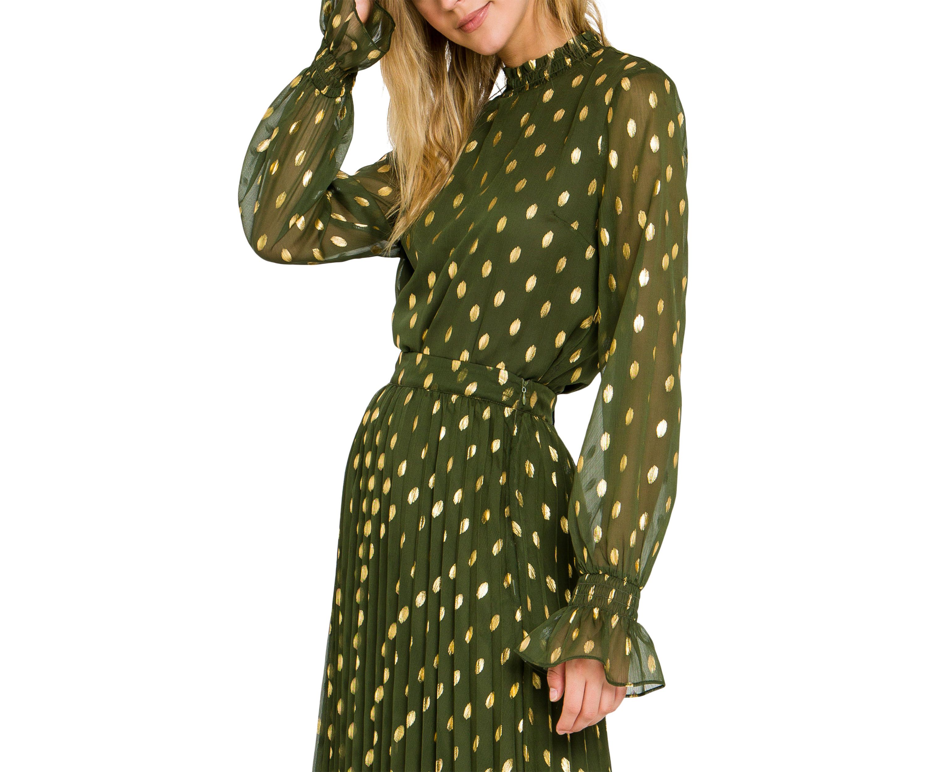Womens Polka Dot Chiffon Blouse