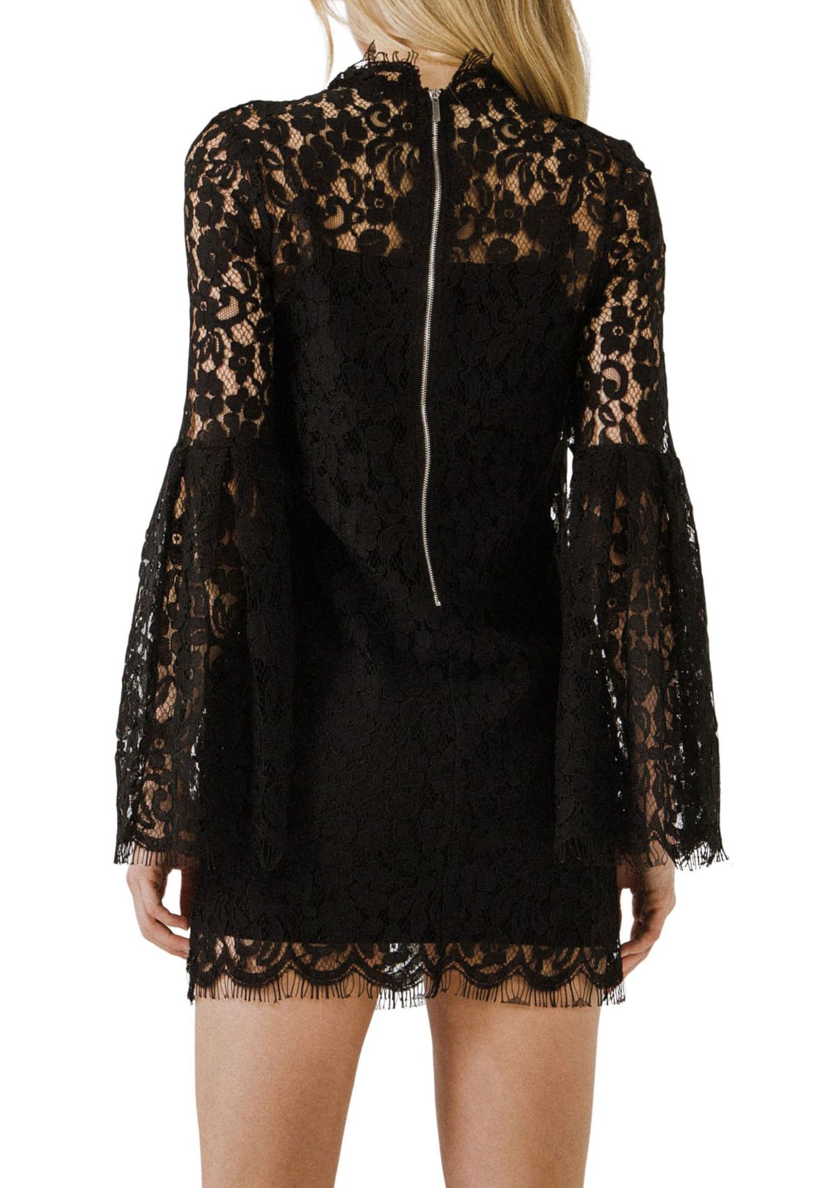 Bell Sleeve Lace Dress