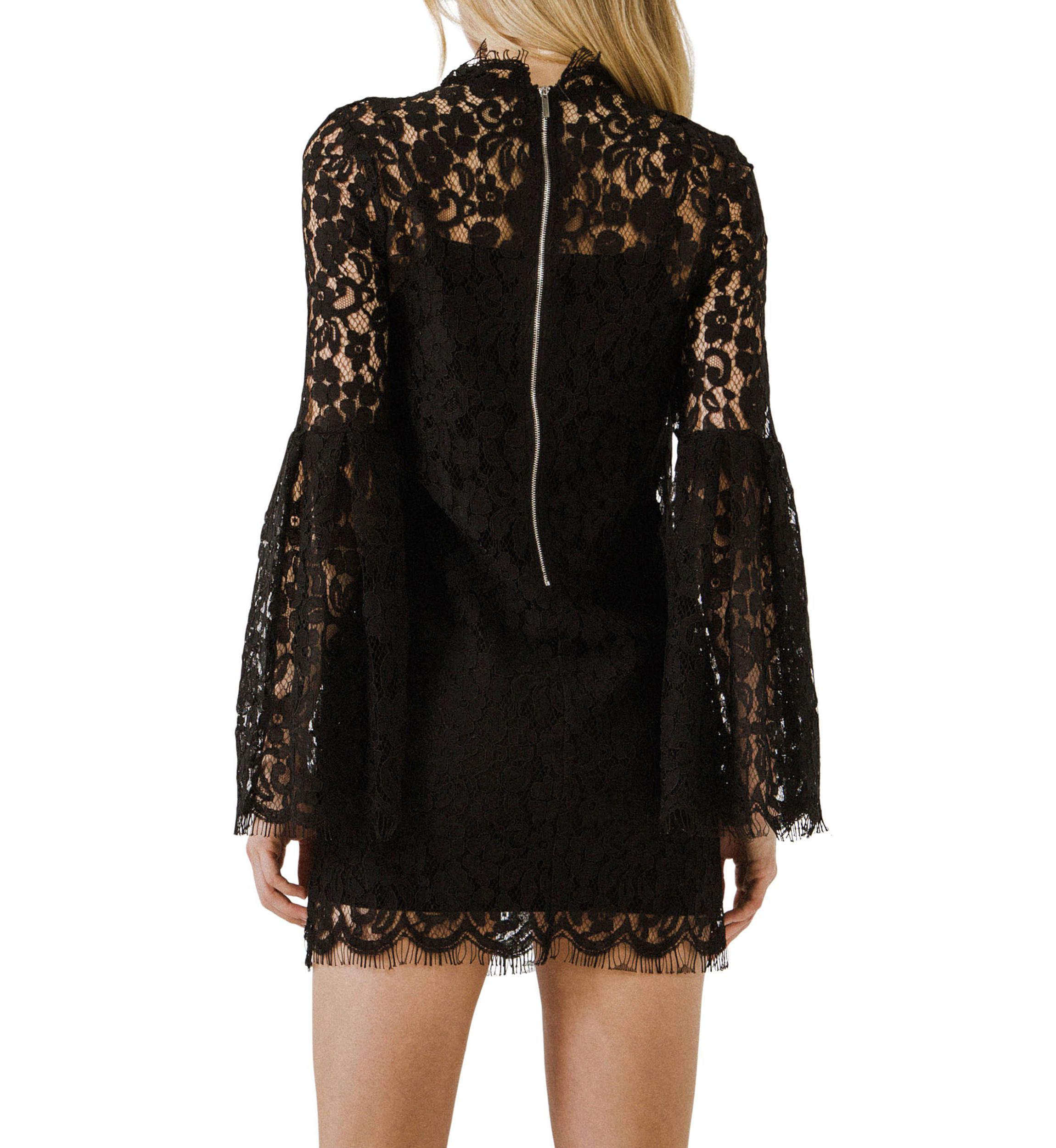 Bell Sleeve Lace Dress
