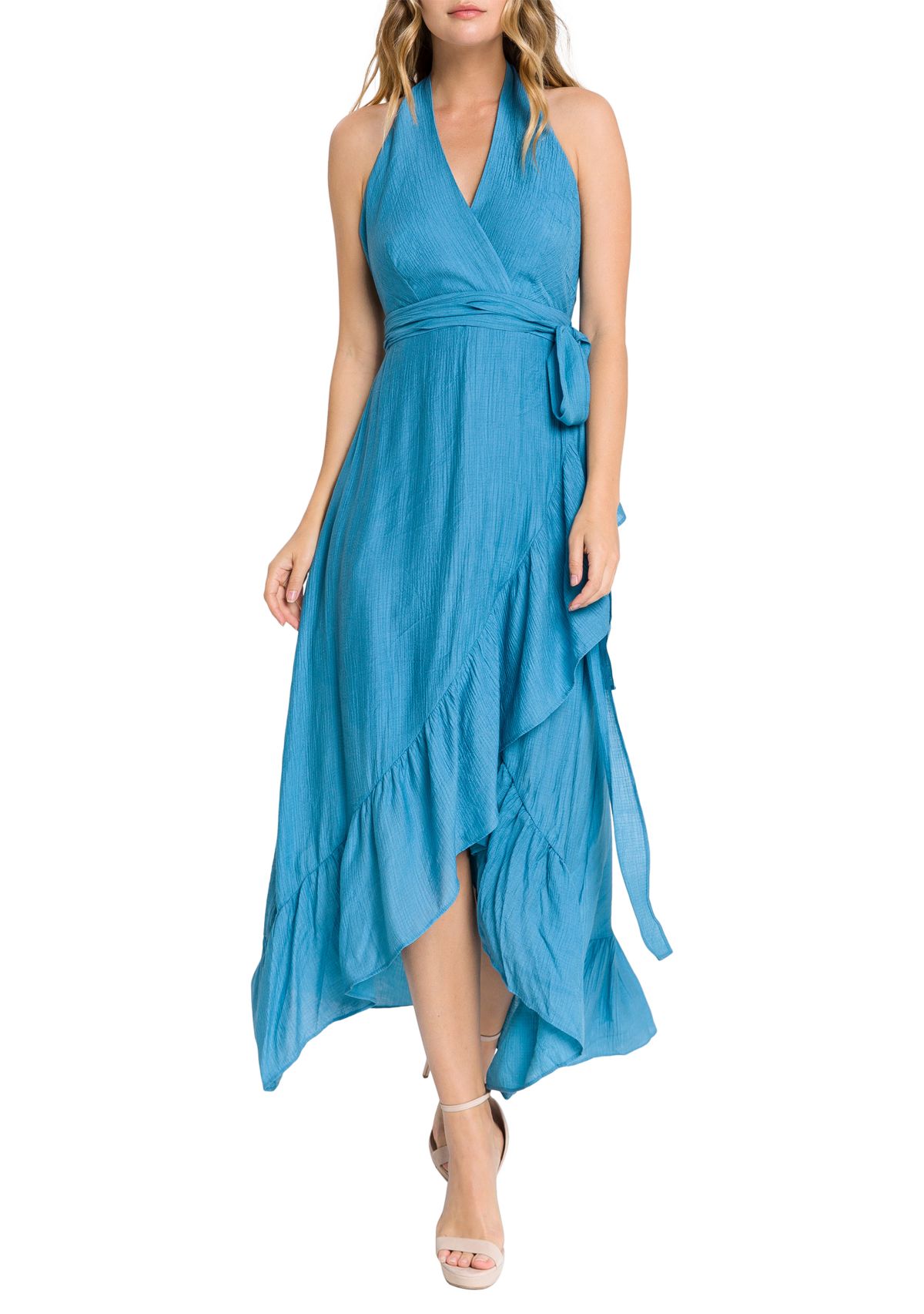 Halter High Low Dress