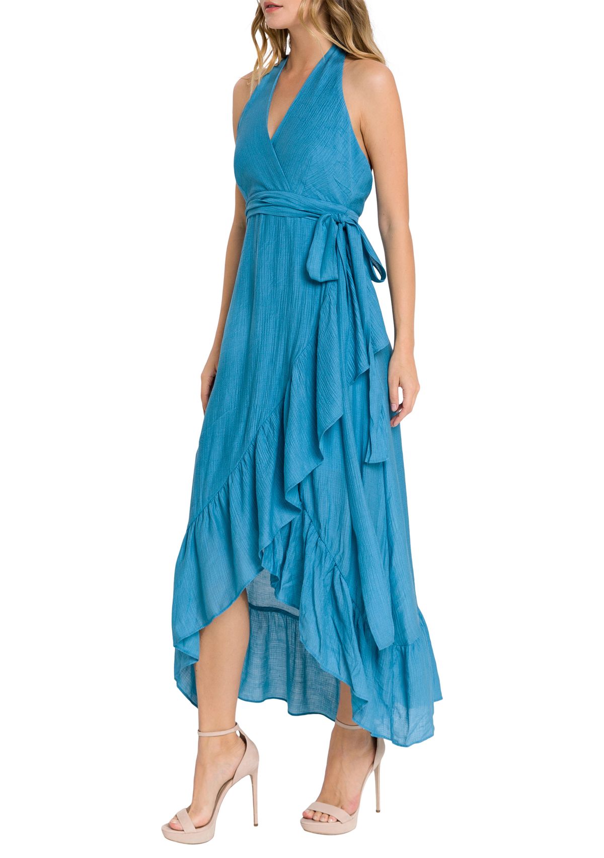 Halter High Low Dress