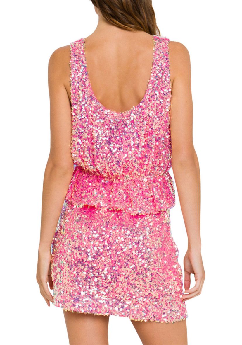 Sequin Cropped Top
