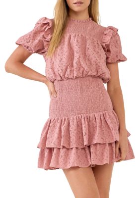 Smocked Lace Dress