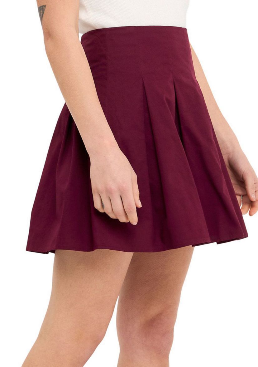 Pleated Waist Mini Skirt