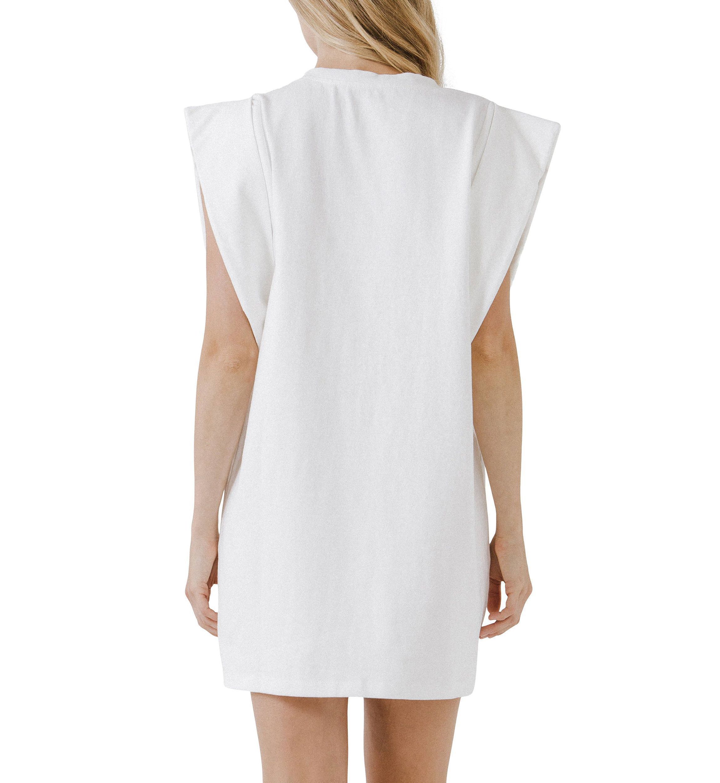 Folded Detail Mini Dress