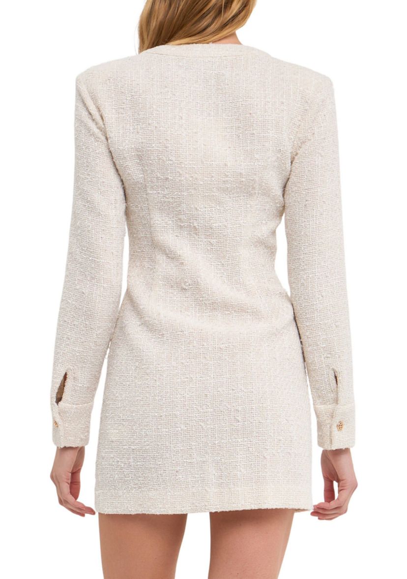 Textured Button Down Dress