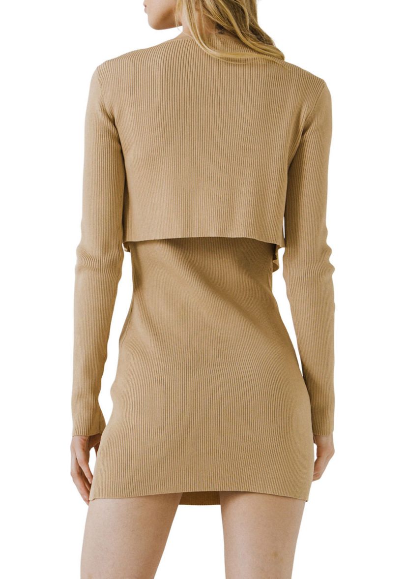 Cropped Knit Cardigan