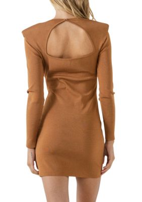 Shoulder Pad Knit Dress