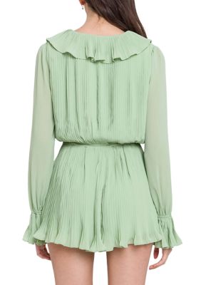 Women's Ruffled V-Neck Romper