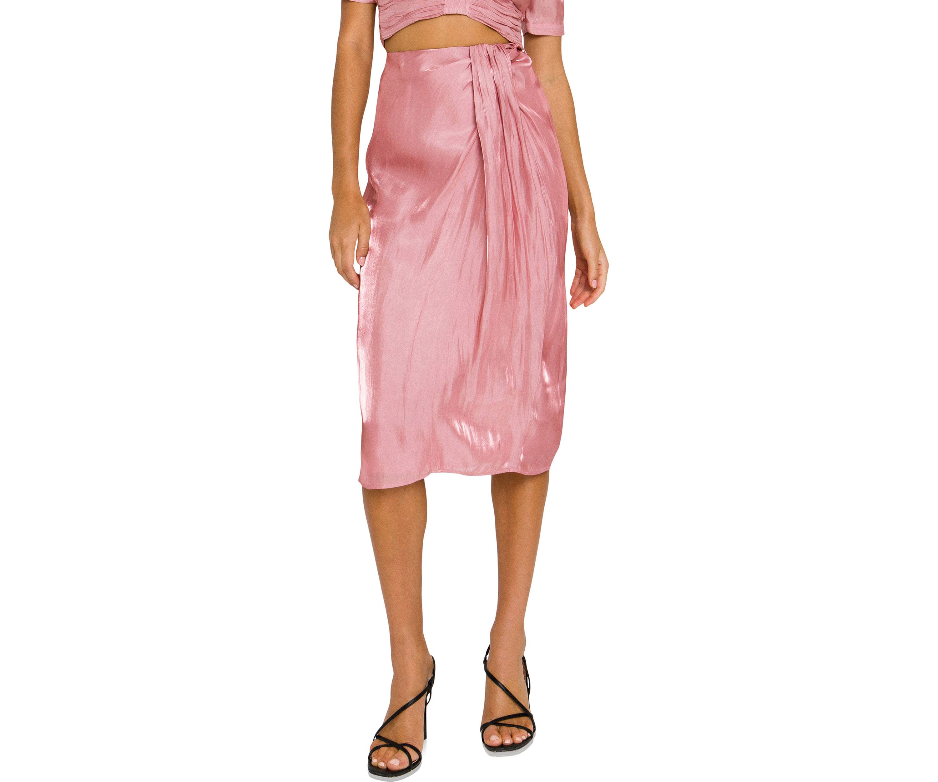 Womens Metallic Effect Skirt
