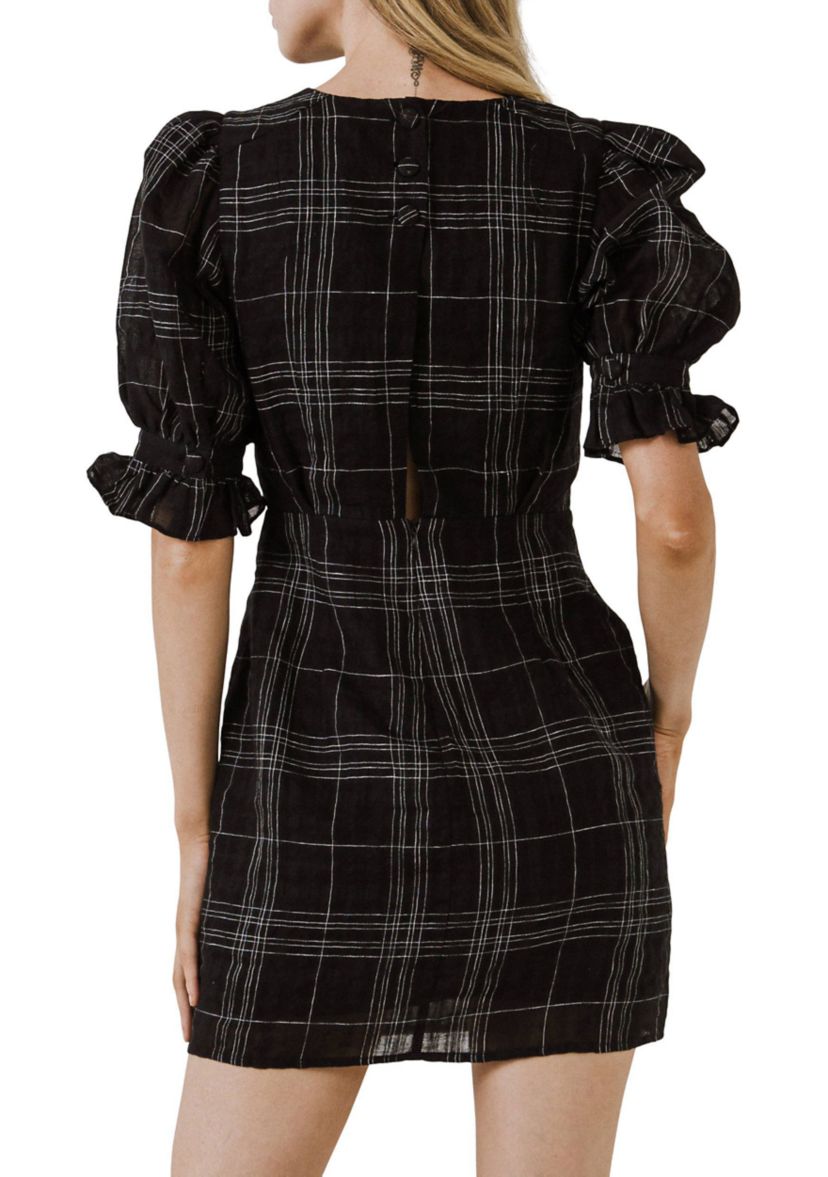 Check Linen Dress