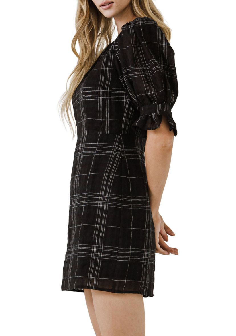 Check Linen Dress
